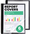 Report Covers with 3-Prong Fasteners, Clear Front Presentation Folders, 6 Set Plastic 8.5x11, Clear Report Covers