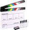 Hilitchi Film Movie Cut Action Board, Acrylic Plastic Slate with Color Sticks and 5 Whiteboard Markers