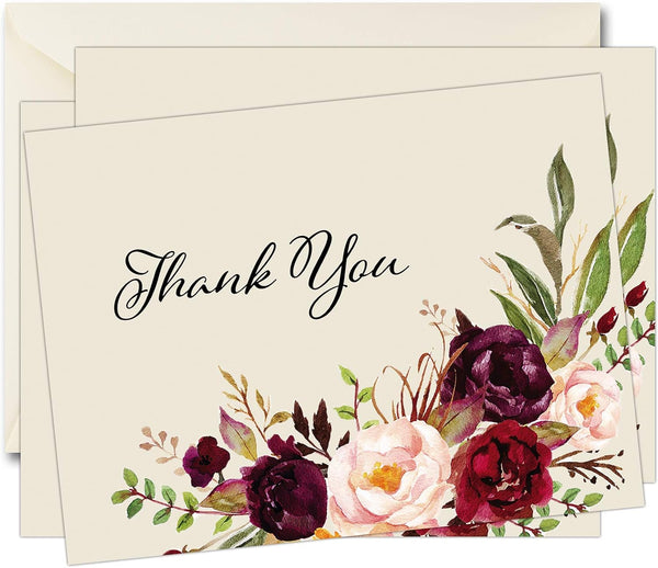MPC Brands Funeral Thank You Cards - Sympathy Bereavement Thank You Cards With Envelopes