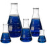 Karter Scientific Glass Flask 5 Piece Set | Narrow Mouth Erlenmeyer | Borosilicate Glass | 50ml to 1L