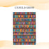 Vuiopuf Library Bookshelf Elegant Gold-Foiled Pearlized Paper Greeting Card-Blank Inside,Single-Sided Print