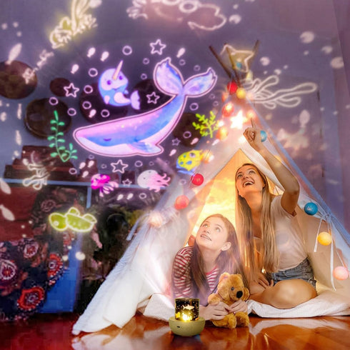 LytRdIt 21 Sets 360 of Films, Projector Night Light for Kids Bedroom, Ceiling, Star Galaxy Projector, Baby Night Light