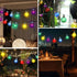 7Ft 15 Bulbs, Vigdur Solar String Lights Outdoor, Globe Multicolor String Lights with Plastic Shatterproof LED Hanging