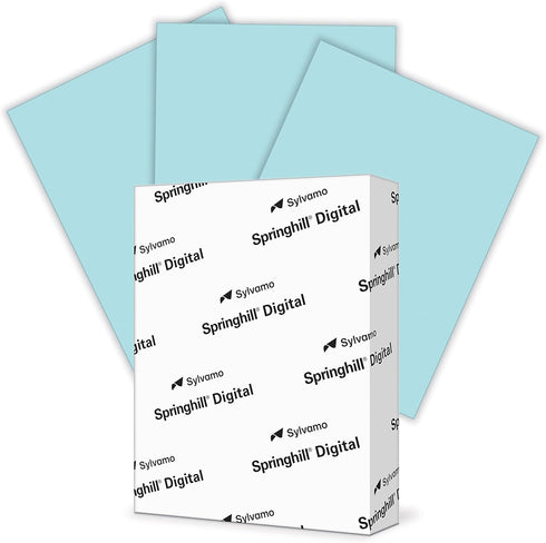 Springhill Blue 8.5' x 11' 24lb Bond/60lb Text Colored Copy Paper, 500