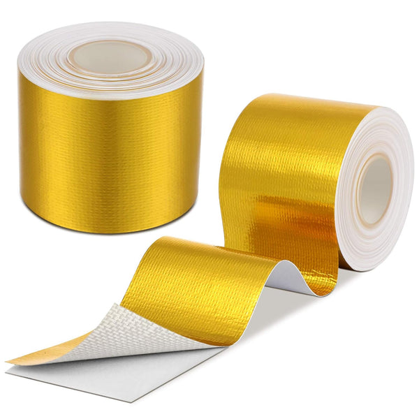 Zonon 2 Rolls Aluminum Foil Tape, Heat Shield Adhesive Reflective Material for High Temp Protection