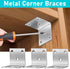 CLRBEATTY 20 2 Inch 90 Pcs Metal Corner Braces, L Brackets with Screws, Stainless Steel Angle Bracket, L Shape Bracket