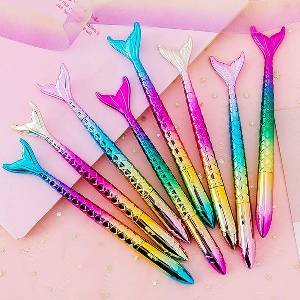 Pack of 24 Mermaid Pens - Creative Liquid Gel Ink Rollerball Pen for School, Home, Office, Gifts