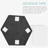 Navaris Hexagon Felt Board Tiles, Set of 12 Memo Bulletin Boards with Push Pins and Double-Sided Tape 5.9" x 6.7" -