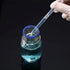 Patelai 4 Pieces 100 ml Glass Round Media Storage Bottles with GL45 Blue Screw Cap