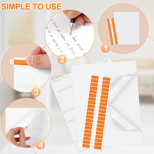 Joyberg Shipping Labels, 8.5"x11" Shipping Label Paper, 2 Per Page Printable Sticker Paper for Laser/Inkjet Printers