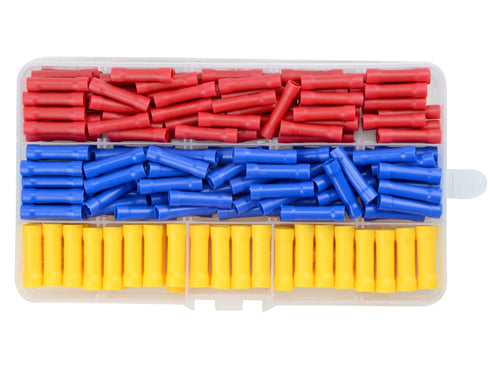 WMYCONGCONG 200 PCS Butt Splice Crimp Connectors - Insulated Electrical Straight Wire Terminal Connectors Assortment Kit