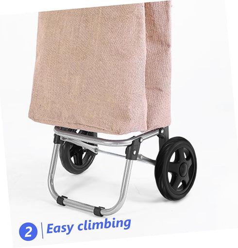 2pcs Alipis Heavy Duty Grocery Trolley Wheels Compact Stair Friendly Rolling Cart Replacement Casters for Shopping