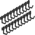 SHINEOFI 20pcs Compact Dark Pegboard Hooks for Garage and Workbench, Heavy Duty Steel