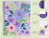 Steel Mill & Co Cute Mini Spiral Notebook, 8.25" x 6.25", Durable Hardcover, 160 Lined Pages, Lilac Floral