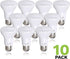 Bioluz LED 10 Pack BR20 LED Bulb, 6W=50W, 2700K Warm White, Dimmable, 540 Lumen