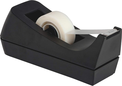 Business Source 32954 Tape Dispenser, Holds 1/2-Inch -3/4-Inch x36 Yds, 1-Inch Core, Black