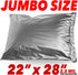 Redcats Jumbo Self-Seal Poly Mailer Bags 22x28 Inch 2 Pack Silver, 2.5 Mil