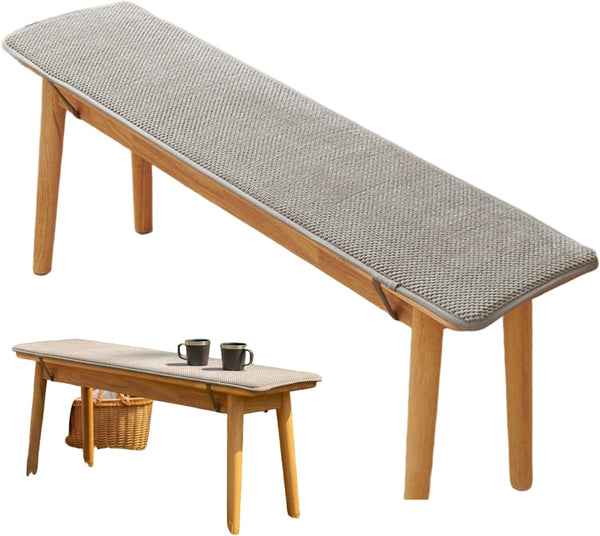 Temeemeg Bench Cushions, 59x16in Soft Corduroy Bench Cushion with Non-Slip Bottom and Ties,