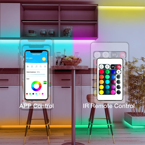 200ft DAYBETTER Smart RGB Led Strip Lights, Led Lights for Bedroom with App Control, Multicolor Changing Led Light