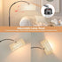 Feijidengshi 3 Dimmable Bulb,Farmhouse Arc Floor Lamp for Living Room,Stylish Rattan Boho Floor Lamp with Color