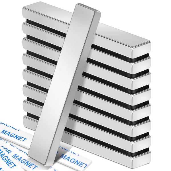 MIKEDE 9 Pcs Waterproof Strong Neodymium Bar Magnets, Rare Earth Heavy Duty for Tool Room