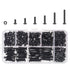 DYWISHKEY 360 Pieces M3 Hex Button Head Cap Bolts Screws Nuts Kit, 10.9 Grade Alloy Steel with Hex Wrench