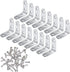 Onwon 40 x 40mm Corner Brace, 16 Pieces Stainless Steel L Shaped Angle Bracket with 64 Screws Fastener Joints