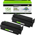 greencycle 2 PK Black Toner Cartridge Replacement Compatible for HP 15X C7115X 15A C7115A 13X Q2613X for Laserjet 1000