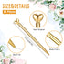 Thenshop 24 Pcs Heart Shaped Pens Retractable Metal Cute Pens 1.0 mm Black Ink Ballpoint Decorative Pens Engagement Gifts for Women School Office Wedding Bridal Shower Baby Shower(Gold)