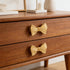 Generic Unique Drawer Pulls Brass Dressers Knob Cupboard Handle Modern Furniture Handle Bowknot Shape Bedside Cabinet