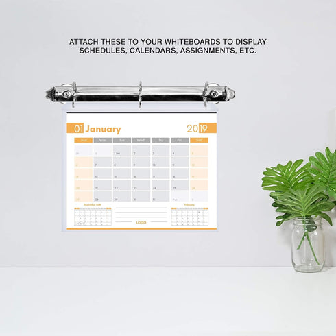 Magnetic 3 Ring Binder Locking Mechanism, 1 Inch D Shaped Rings for Hanging 8.5 x 11 Inch Sheets of Paper