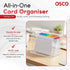 Osco 100 7" 5", 177 127 mm Clear Acrylic Index Box, Large, A to Z Divider Tabs, Lined Note Cards, x Ruled Revision
