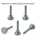 STFRBTH 5PCS M5 25mm x Thumb Screws, Flat Knurled Head Threaded Fasteners for Monitor Mount, TV Wall Bracket