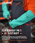LANON Reusable Heavy Duty Nitrile Chemical Resistant Gloves, 18" Length, Non-Slip, Large, Acid, Alkali, Oil Protection