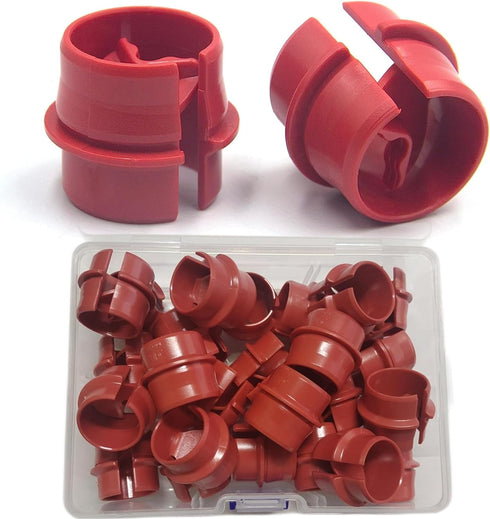 25pcs 3/4 Inch Non-Metallic Cable Connector, Snap Style Installation for Confined Areas, Three Cables #6-#8 (Red)