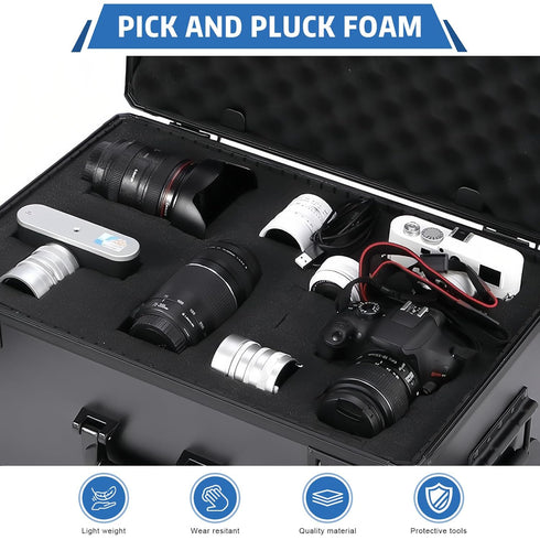 Storystore Polyurethane Foam Sheet, 4 Pcs Black Foam Inserts for Cases, Toolbox, Camera Storage, Game Box