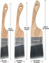 ROLLINGDOG Angled Paint Brushes for Walls - Trim Brush for Painting Wall, Furniture (1.5", 2", 2.5")