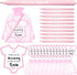 TaoBary 50 Sets Cute Pink Retractable Ballpoint Pens, Baby Shower Cards & Organza Bags, Gifts for Guests