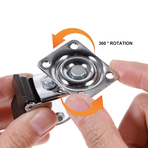 5pcs 1 Inch NUOBESTY TPR Swivel Stem Casters Grey Silent Replacement Wheels for Furniture Cart Rolling Industrial Use