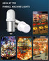 Keiurot GE44 47 Bulb BA9S DC AC 6.3V 6V Pinball Machine Light Bulb Warm White Nonpolarity Pack of 15