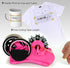 Heat Tape Dispenser Set, Pink Multi-Roll, PreCut 1.4'' Pieces, Semi-Automatic with 1+3'' Core
