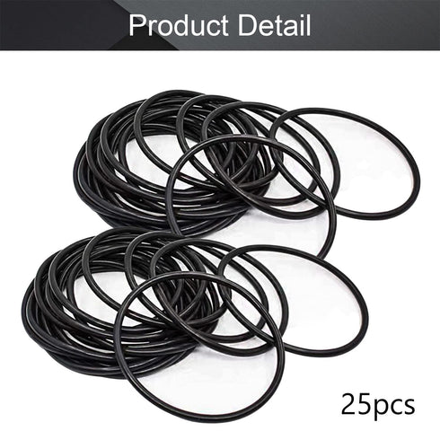 Othmro 25pcs Nitrile Rubber O-Rings, 1.5mm Wire Dia, 44mm OD for Oil or Air Sealing