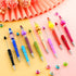 Crtiin 50 Pieces Plastic Beadable Pen Bulk Bead Ballpoint Pen Shaft Black Ink Beaded Pens with 50 Refills for DIY Making Gift Kids Students Office School Supplies (Bright Color) by Crtiin