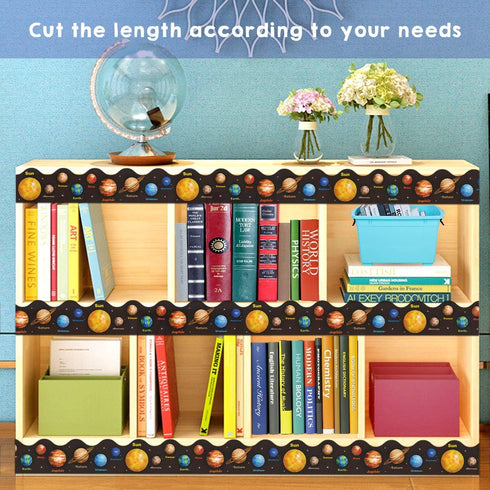 Space Bulletin Board Border, Outer Space Planet Borders for Classroom Decorations, 36ft Solar System Trim