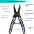 9-in-1 Wire Stripper Tool, 8inch Multifunctional Electrician Pliers for Electrical Cable Stripping, Cutting, Crimping