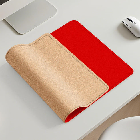 glodentai 11"*8") Leather Mouse Pad with Stitched Edge, Waterproof Gaming Mouse Mat for Computers, Laptop, Office