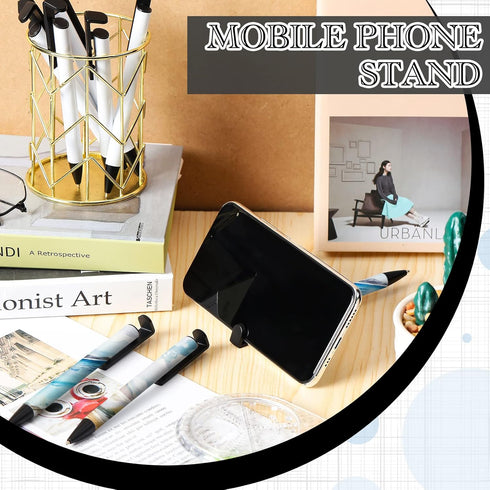 Sublimation Blank Heat Transfer Ballpoint Pens - White Aluminum Customized Clip Pen for DIY School Supplies