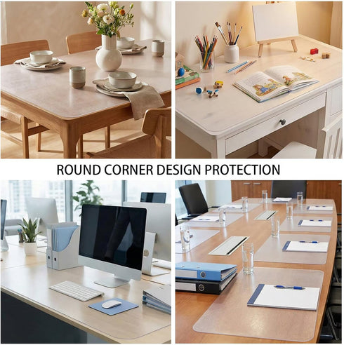 PFGDFSX 11x12 Inch Multisize Frosted PVC Table Cover Protector Waterproof Plastic Table Pad Vinyl Tabletop Protective