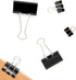DSTELIN Binder Clips, 120 Count Assorted Sizes (Black) - Large, Medium, Small, X Small, Micro