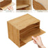 Bamjoy Bamboo 5 Tier Desktop Organizer, Paper Organizer Mail Sorter with Adjustable Shelves for School Home Office